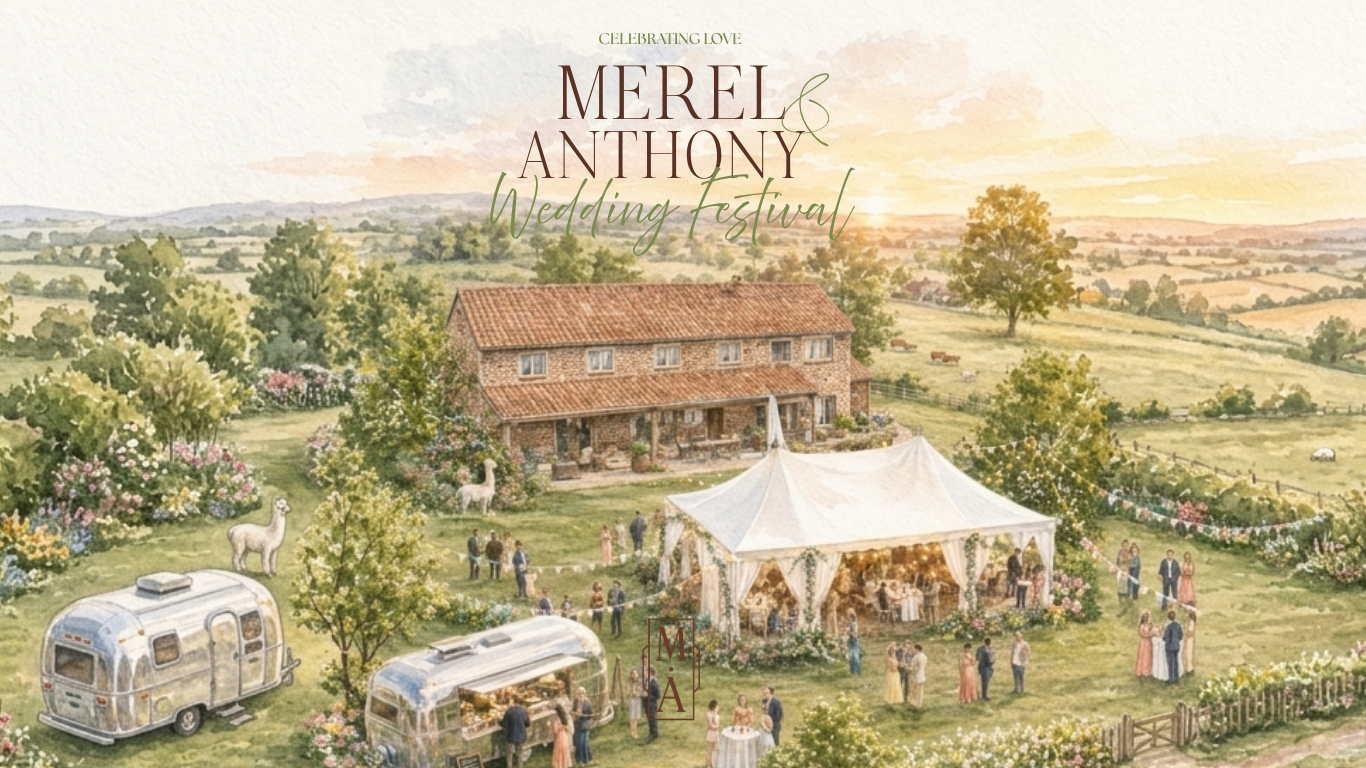 Merel & Anthony — Wedding Festival invitation
